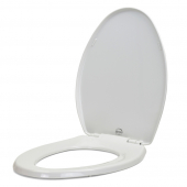 Bemis 7300SL (White) Hospitality Plastic Soft-Close Elongated Toilet Seat Bemis